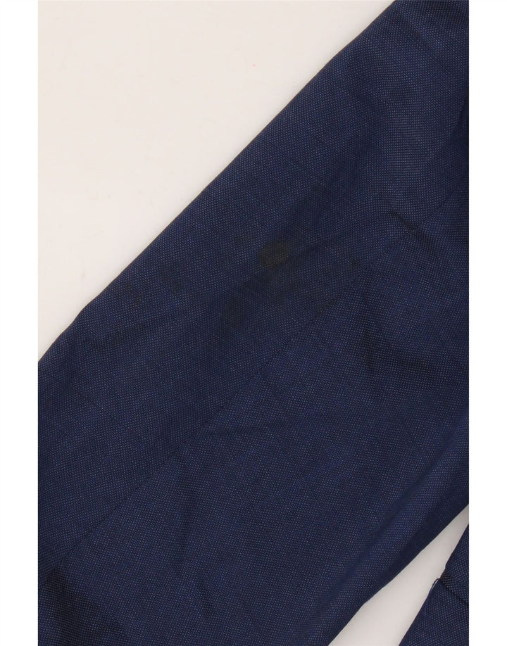 Zara Herren-Blazerjacke mit 2 Knöpfen, EU 46, kleine blaue Wolle