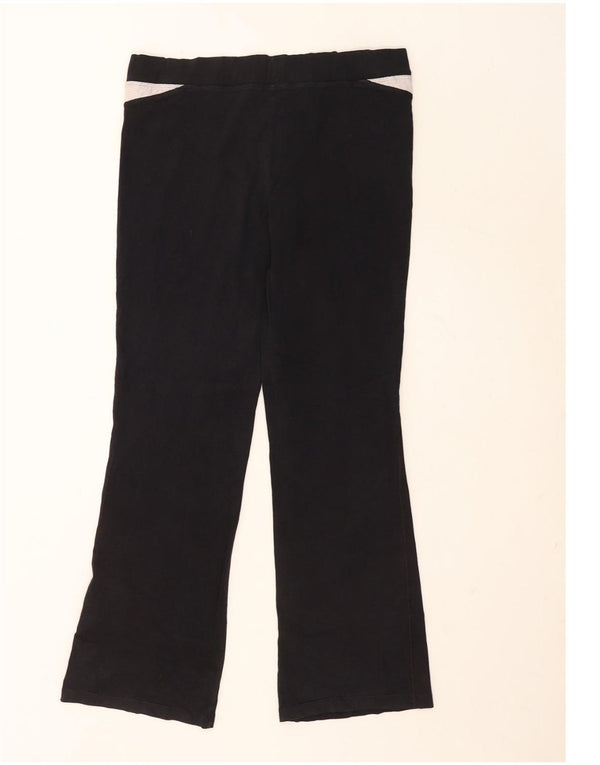 Fila Damen Flare-Trainingshose UK 12 Medium Black Cotton Sports