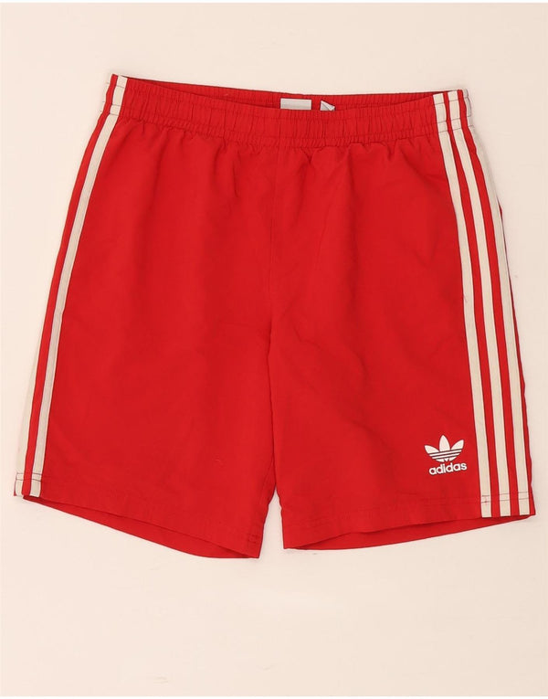 Adidas Jungen Sportshorts 13–14 Jahre, rotes Polyester