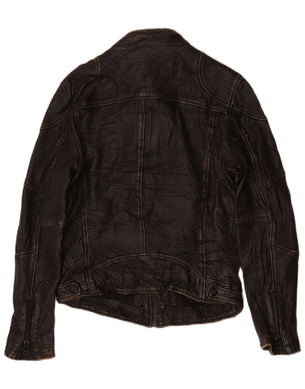 Gypsy Herren Lederjacke UK 38 Medium Schwarz