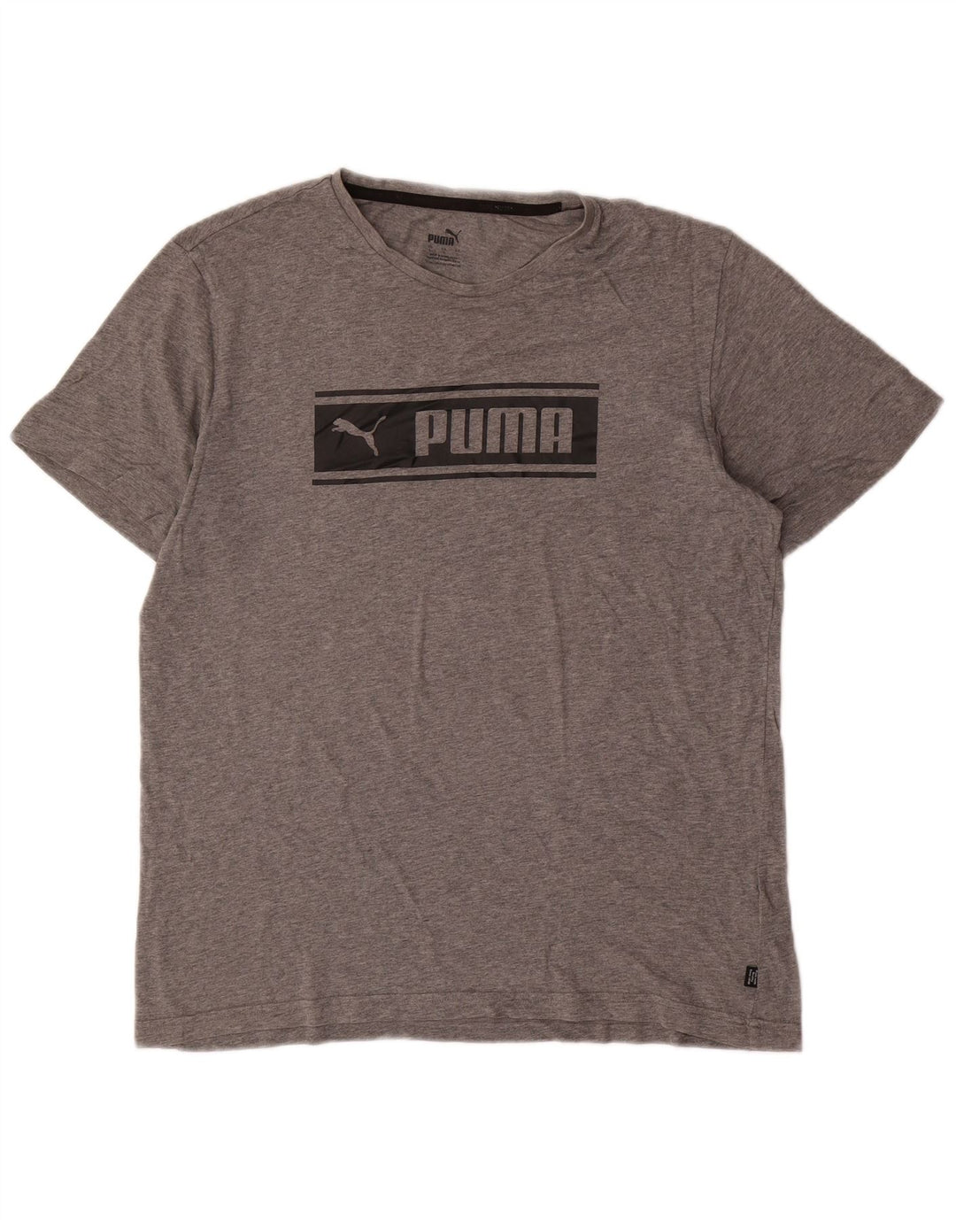 Puma Herren-T-Shirt mit Grafik, groß, aus grauer Baumwolle