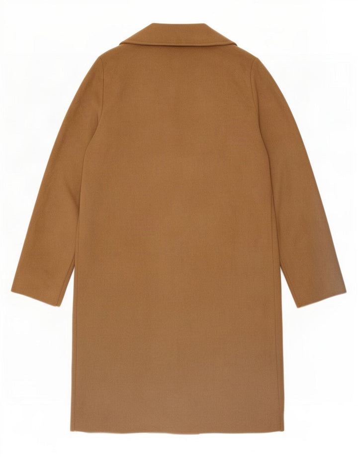 Zara Womens Open Overcoat UK 10 Small Braun Polyester