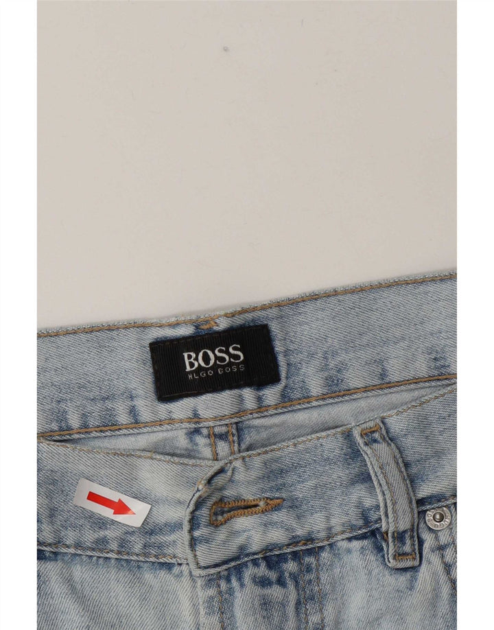 Hugo Boss Herren Jeansshorts W35 Large Blau