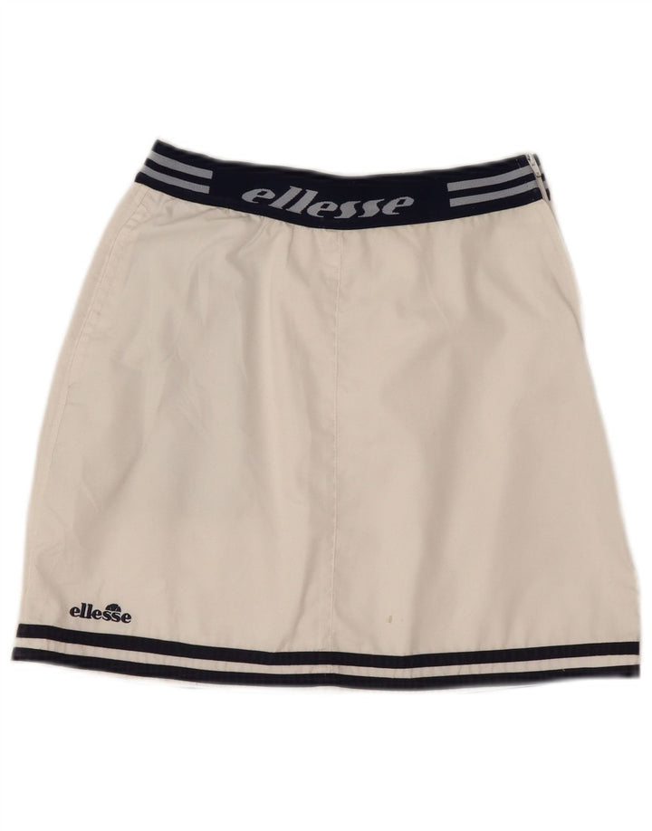 Ellesse Womens Graphic Minirock UK 10 Small W24 Weißer Farbblock
