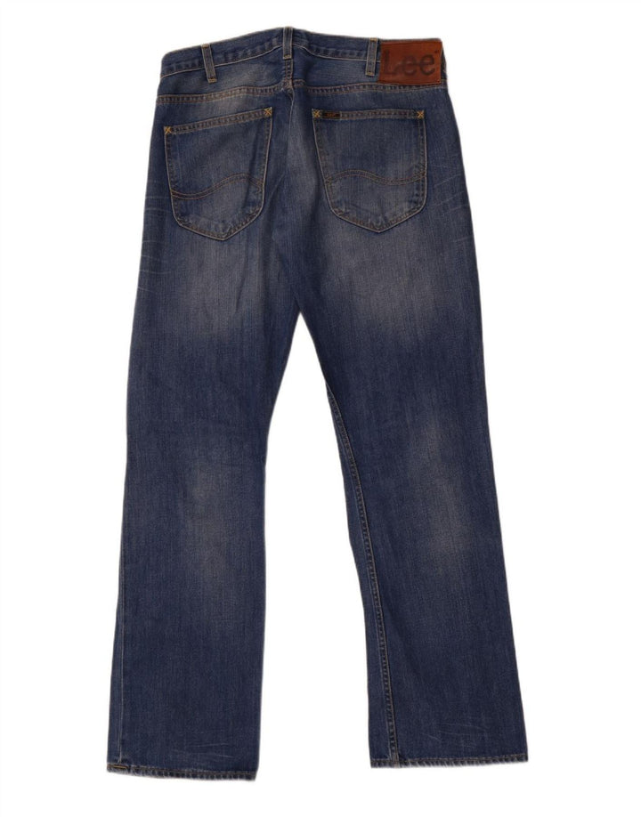 Lee Herren Flint Straight Jeans W34 L34 Blaue Baumwolle