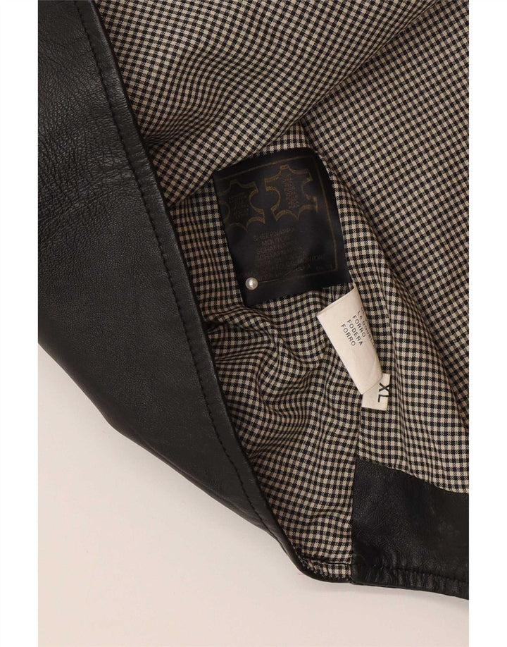 Kanada Herren Lederweste XL, schwarzes Leder