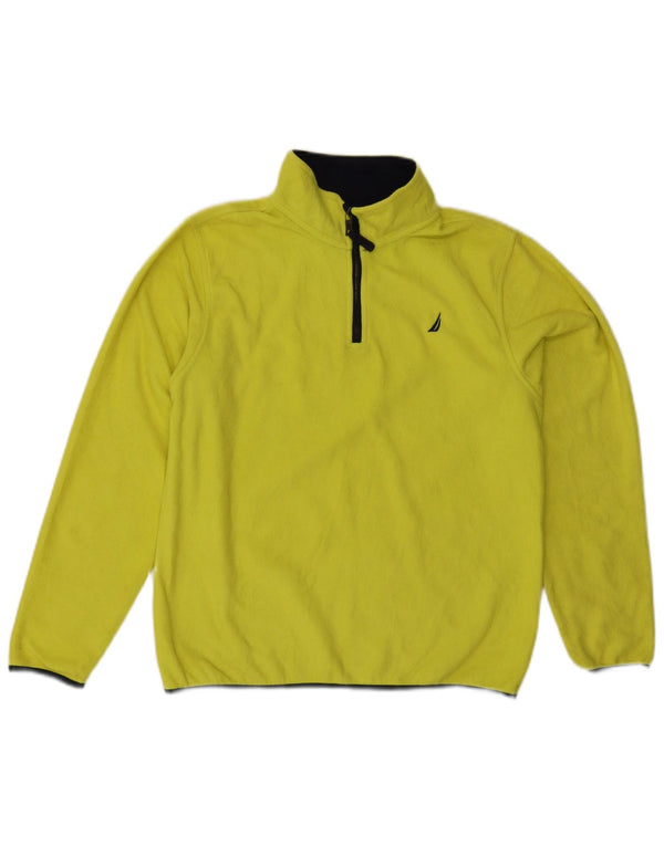Nautica Damen-Fleecepullover mit Reißverschluss am Hals, UK 14/16, Größe L, Gelb, Polyester