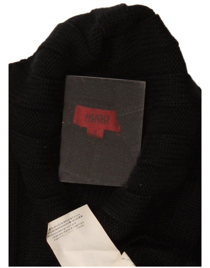 Hugo Boss Damen-Pullover mit Rollkragen, Gr. 8, Größe S, schwarze Wolle