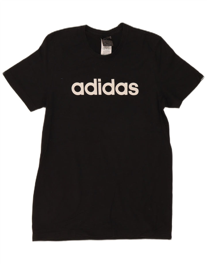 Adidas Herren Grafik T-Shirt Top Small Schwarz Baumwolle