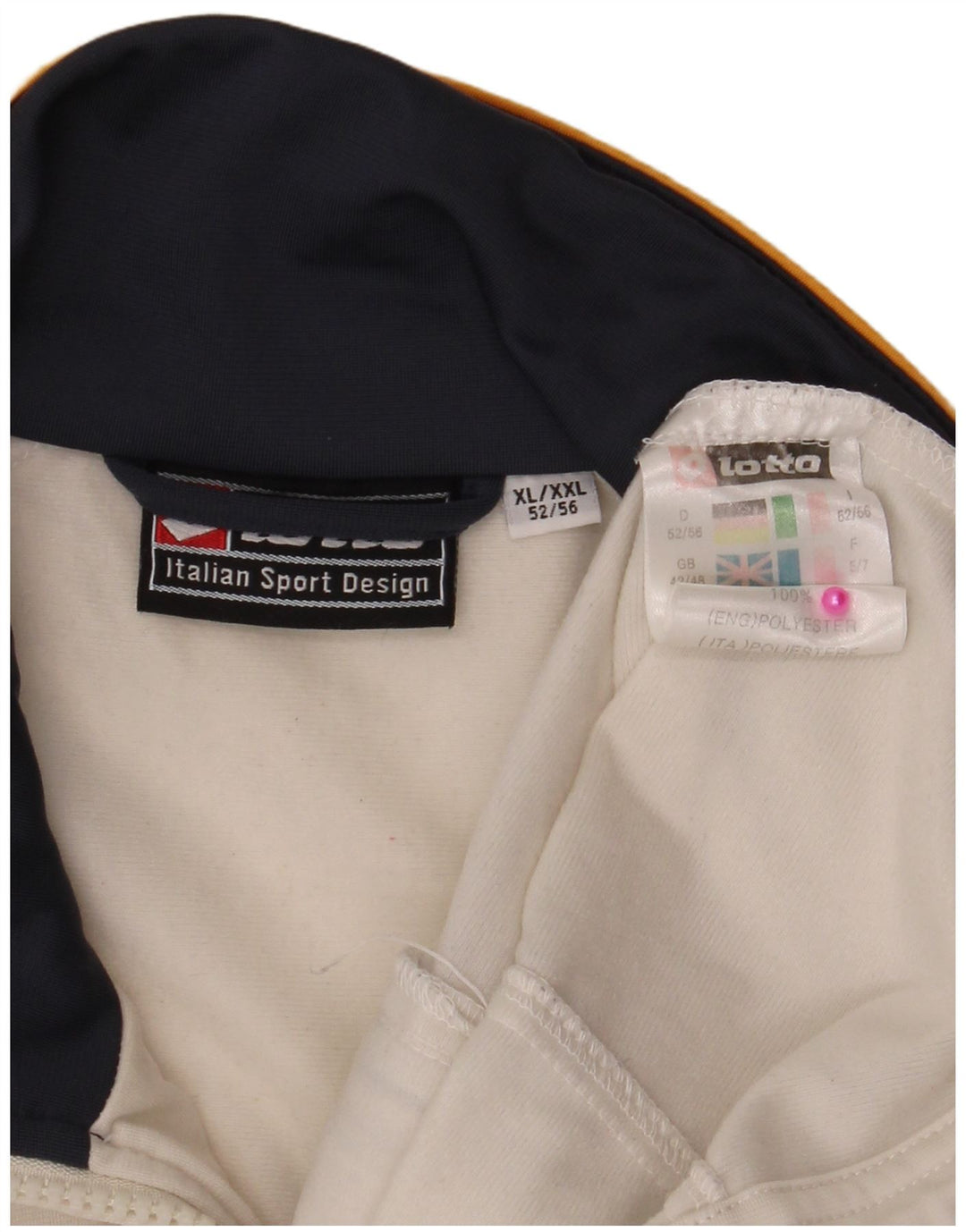 LOTTO Herren-Trainingsanzug-Oberteil, Jacke, XL, weißes Polyester