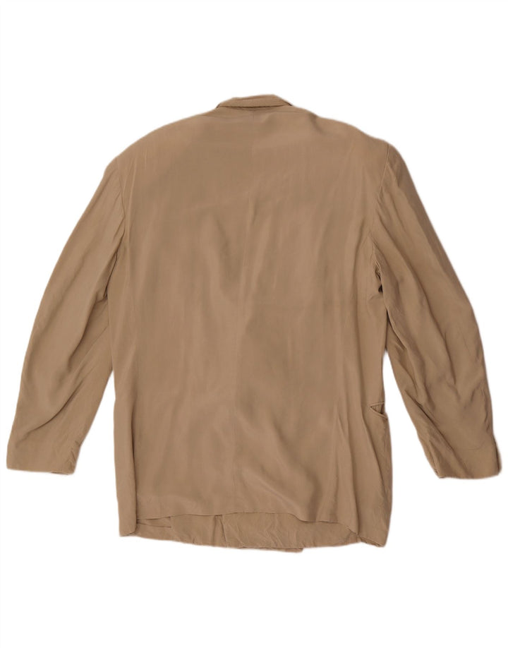 Pal Zileri Herren-Blazer, zweireihig, IT 50, Größe L, Beige, Seide
