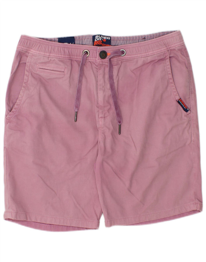 Superdry Herren Chinoshorts W32 mittelrosa Baumwolle