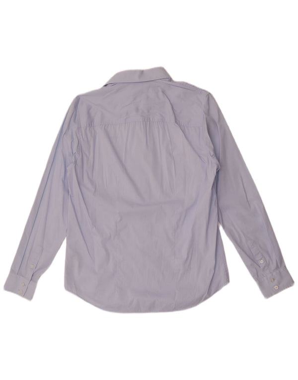 Guess Herren Slim Fit Hemd UK 34 Small Blau Baumwolle