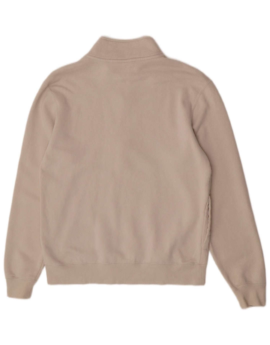 Nike Herren-Sweatshirt mit Reißverschluss am Hals, mittlere, cremefarbene Baumwolle