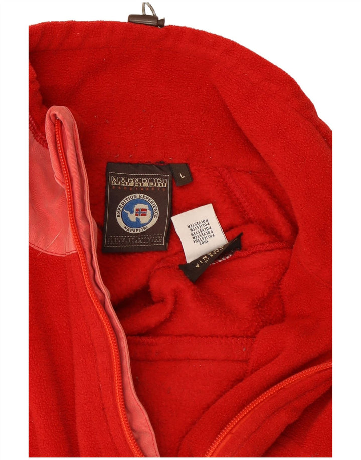 Napapijri Damen Fleecejacke UK 16 Large Rot Polyester