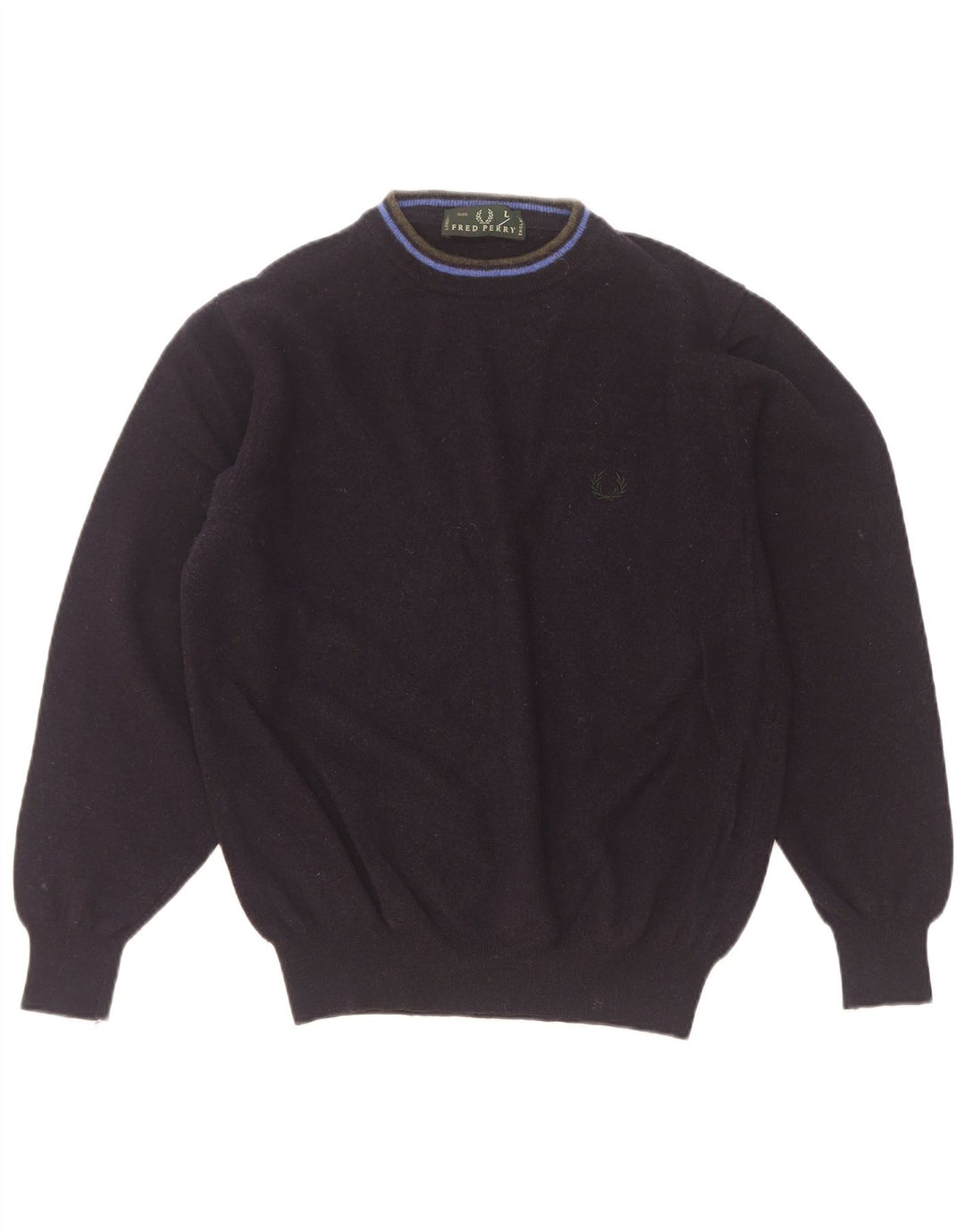 Fred Perry Damen Rollkragenpullover Pullover UK 16 Große marineblaue Wolle