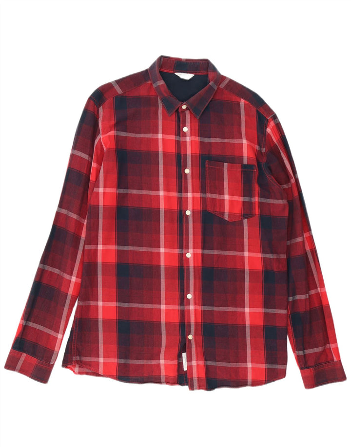 Jack & Jones Herren Core Flannel Shirt XL Rot karierte Baumwolle