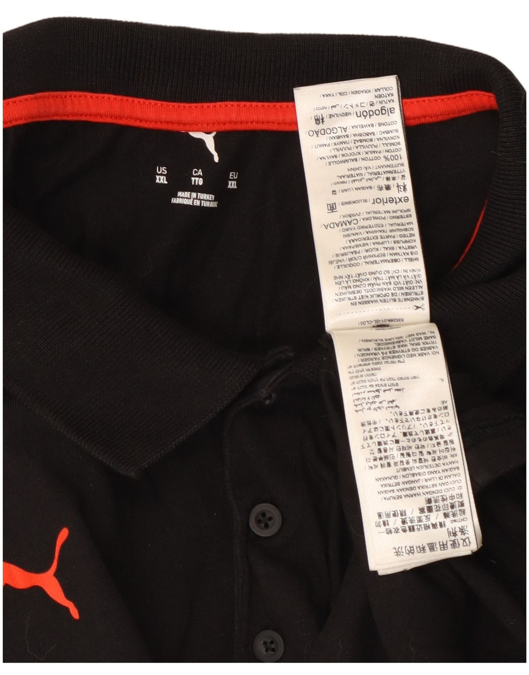 PUMA Herren Graphic Poloshirt 2XL Schwarz Baumwolle
