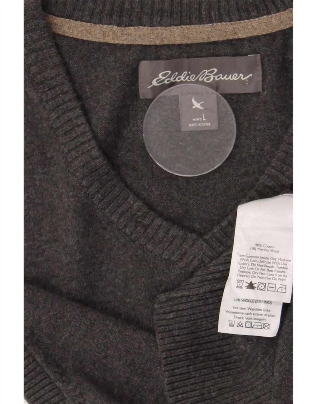 Eddie Bauer Herren Weste Tank Top Große graue Baumwolle
