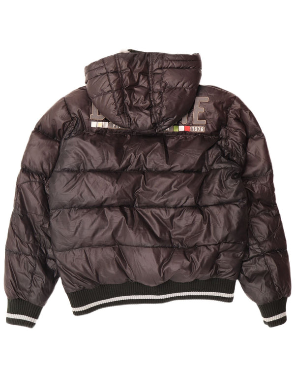 DOLOMITE Herren Graphic Hooded Wattierte Jacke UK 38 Mittelschwarzes Polyester