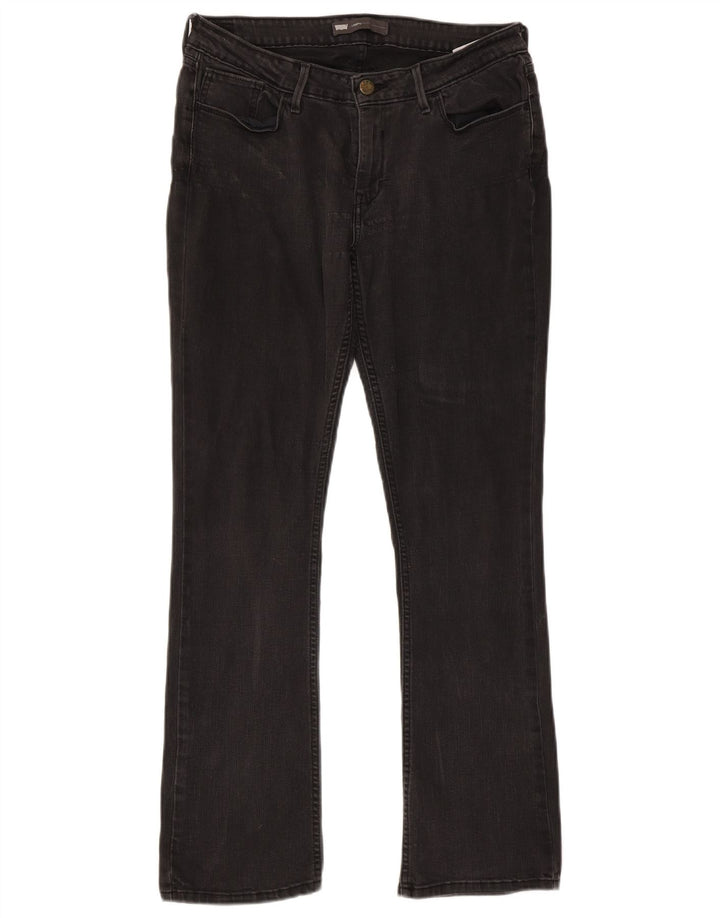 Levi's Damen-Leggings, Bootcut-Jeans, W32, L32, schwarze Baumwolle