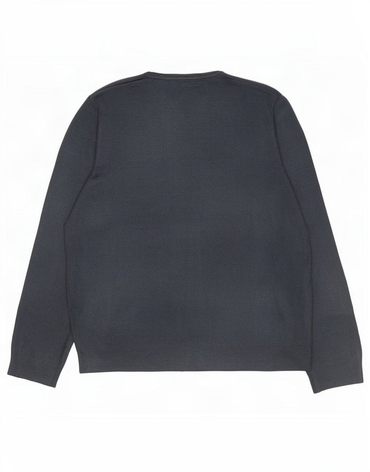 Marks & Spencer Herren-Pullover mit V-Ausschnitt, 2XL, graues Acryl