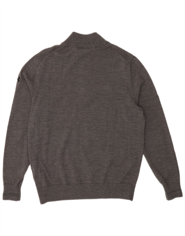 UNDER ARMOUR Herren-Pullover mit grafischem Reißverschluss, groß, mittelgrau
