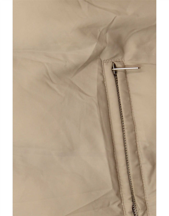 Zara Damen Longline-Kapuzenweste, gepolstert, UK 14, Mittelbeige, Polyester