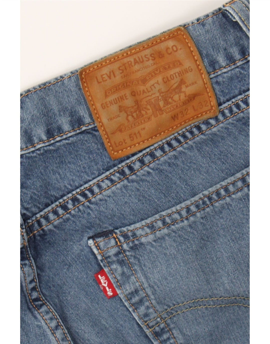 LEVI'S Mens 511 Slim Jeans W32 L29 Blue Cotton Vintage Levi's and Second-Hand Levi's from Messina Hembry 