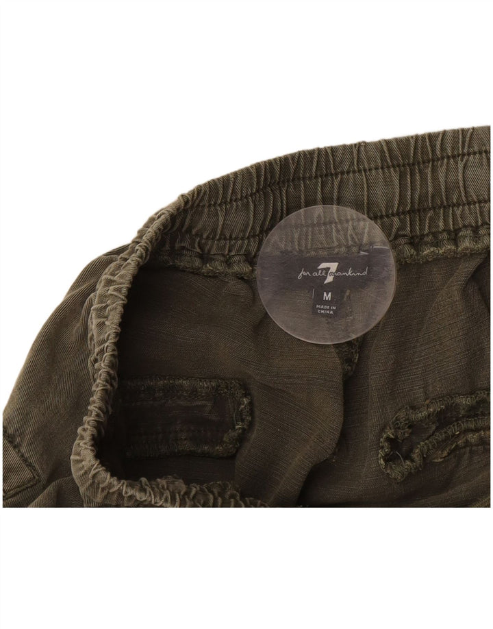 7 FOR ALL MANKIND Damen-Jogginghose, Cargohose, Größe M, W30, L27, Khaki