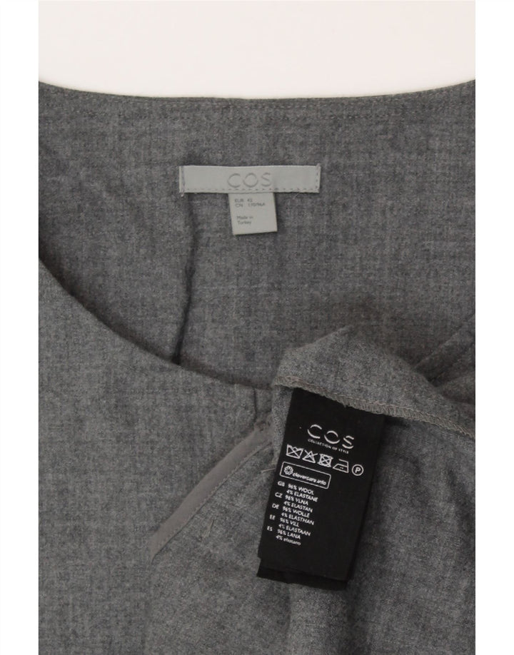 Cos Damen-Blazerjacke mit 5 Knöpfen, EU 42, große graue Wolle