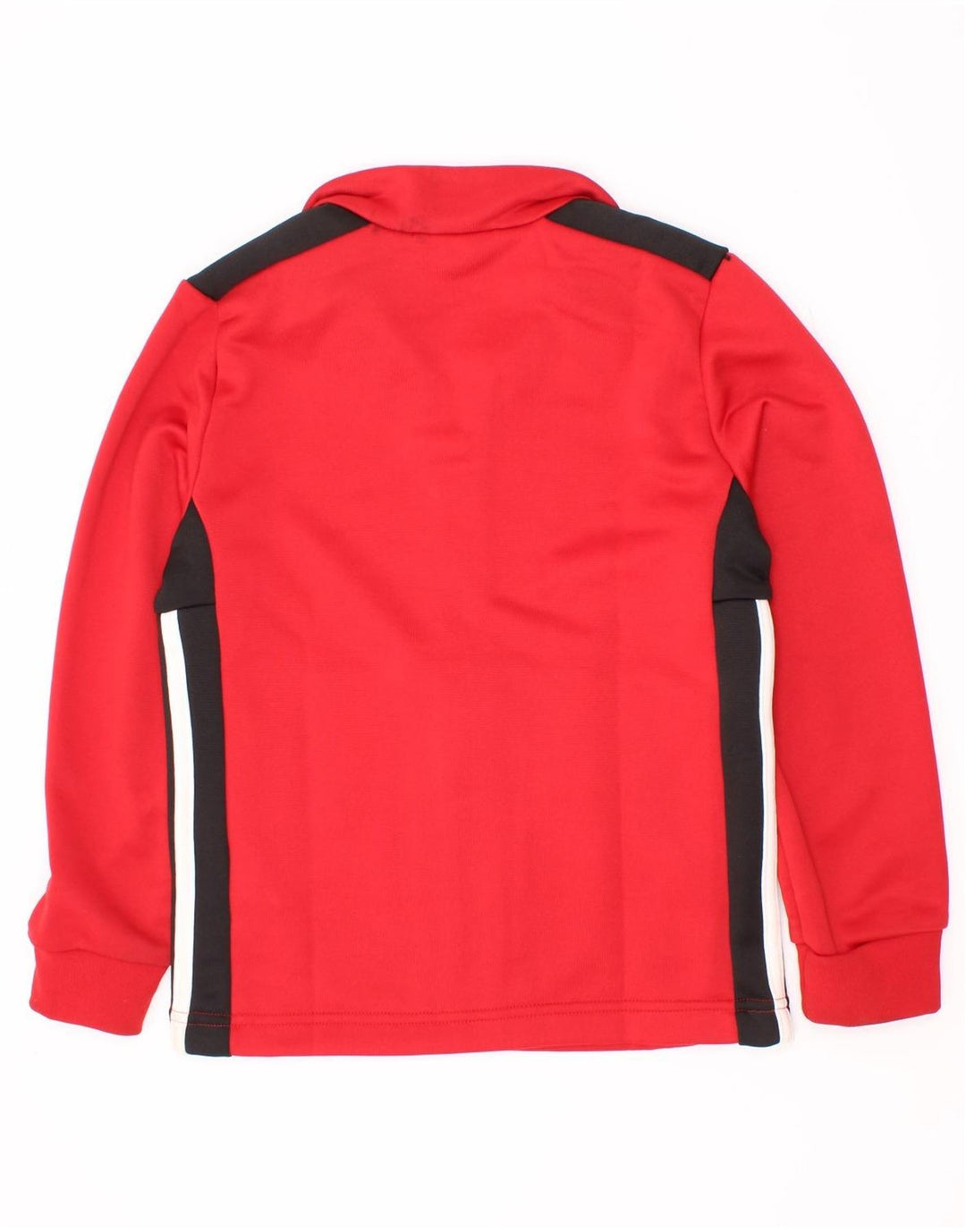 Adidas Jungen-Trainingsanzug-Top-Jacke, 7–8 Jahre, rotes Farbblock-Polyester