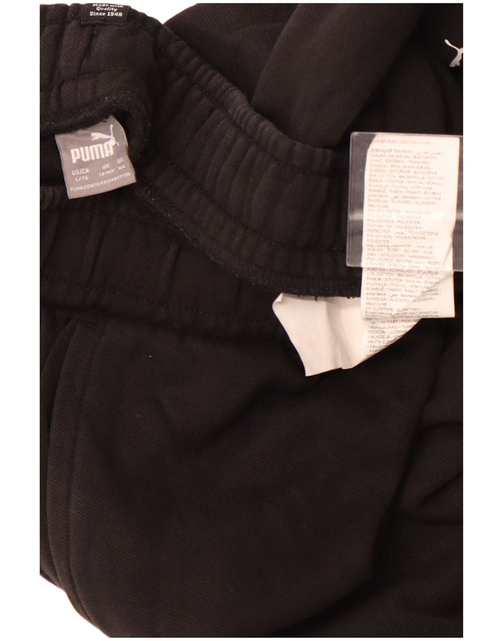 PUMA Jungen-Trainingshose, Jogginghose, 13–14 Jahre, schwarze Baumwolle