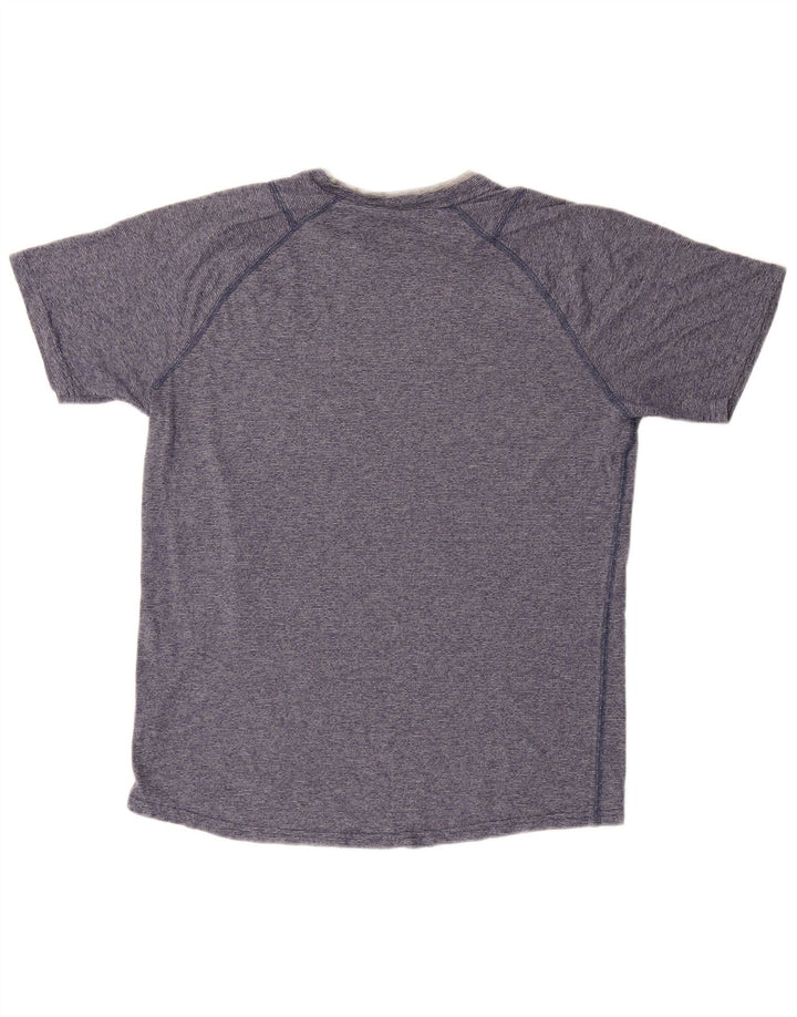 PUMA Herren T-Shirt Top Mittelblau Nadelstreifen