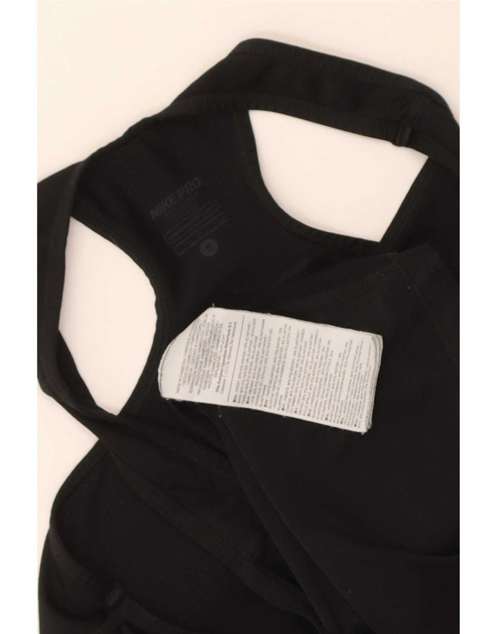 Nike Womens Graphic Vest Top UK 8 Small Schwarz Polyester
