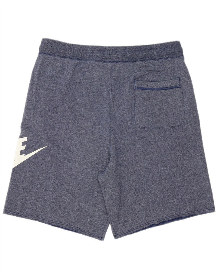 NIKE Herren-Sportshorts mit Grafik, groß, marineblaue Baumwolle