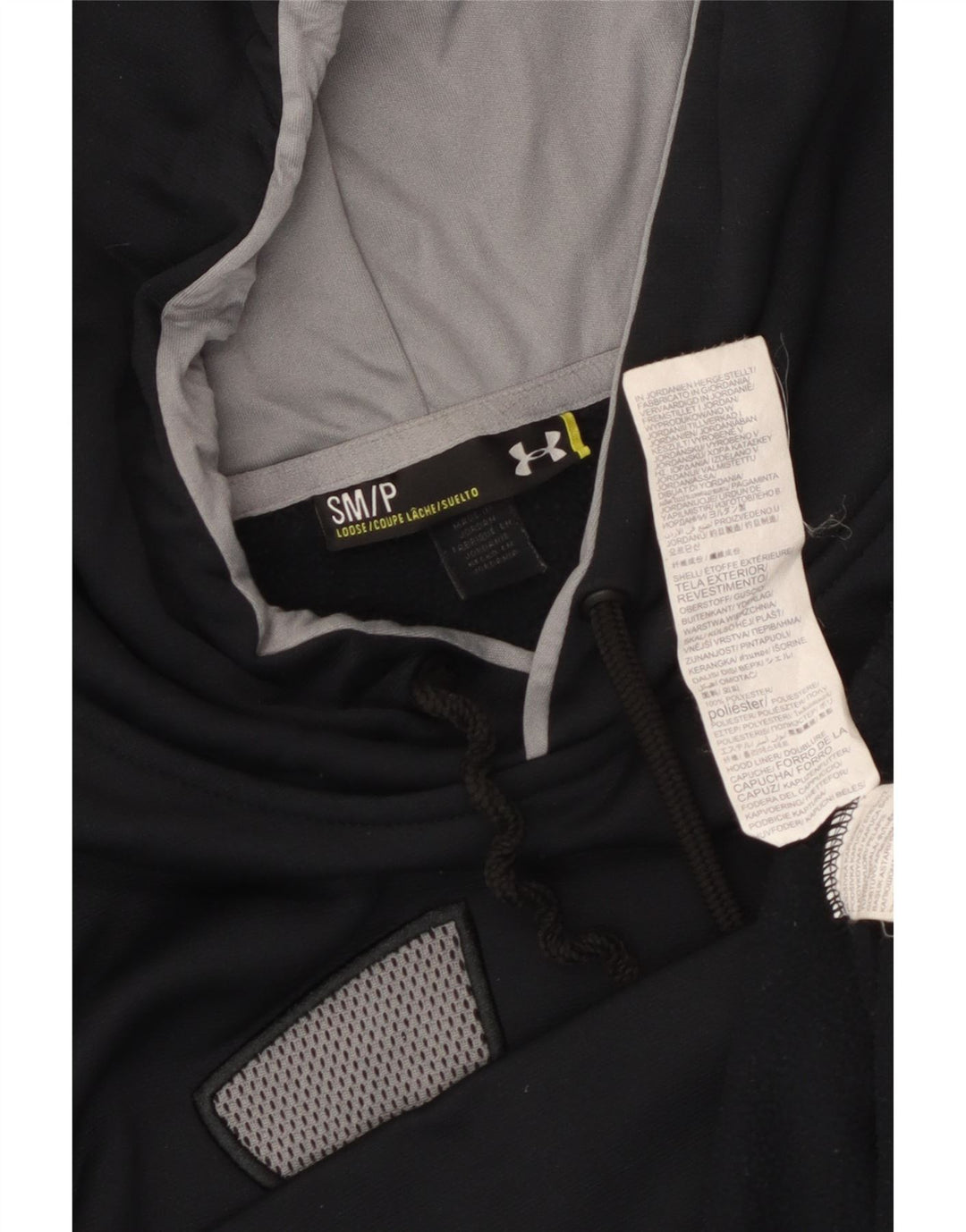 UNDER ARMOUR Herren-Kapuzenpullover mit Grafik, Größe S, Schwarz, Polyester