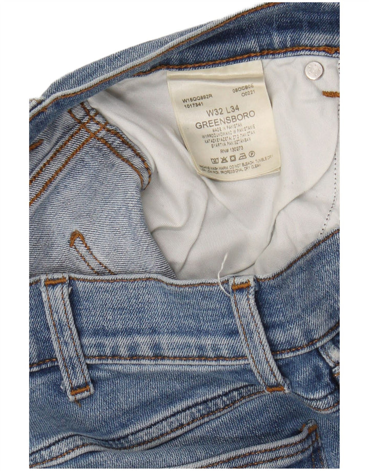 Wrangler Herren Greensboro Straight Jeans W32 L30 Blaue Baumwolle