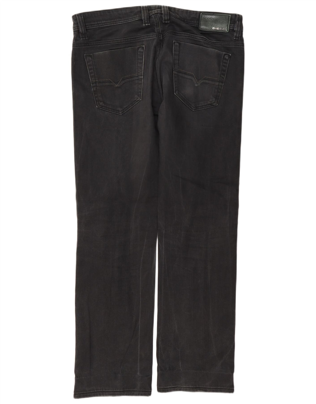 Diesel Herren Viker Straight Jeans W33 L32 Graue Baumwolle