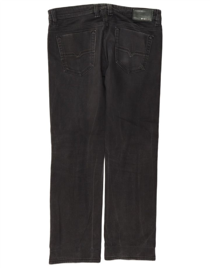 Diesel Herren Viker Straight Jeans W33 L32 Graue Baumwolle