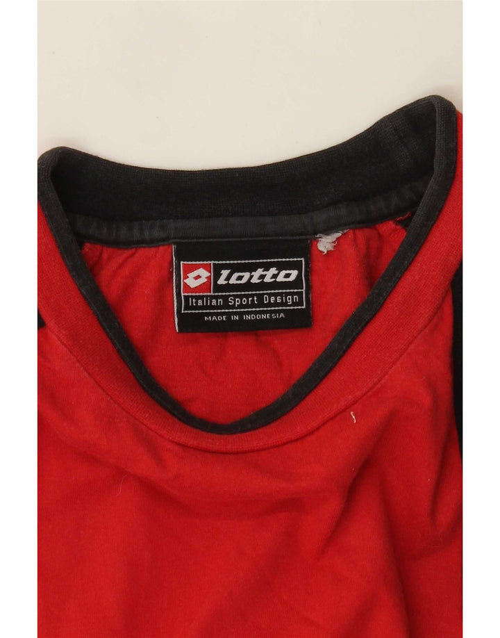 Lotto Herren-T-Shirt-Oberteil, Mittelrot, Farbblock
