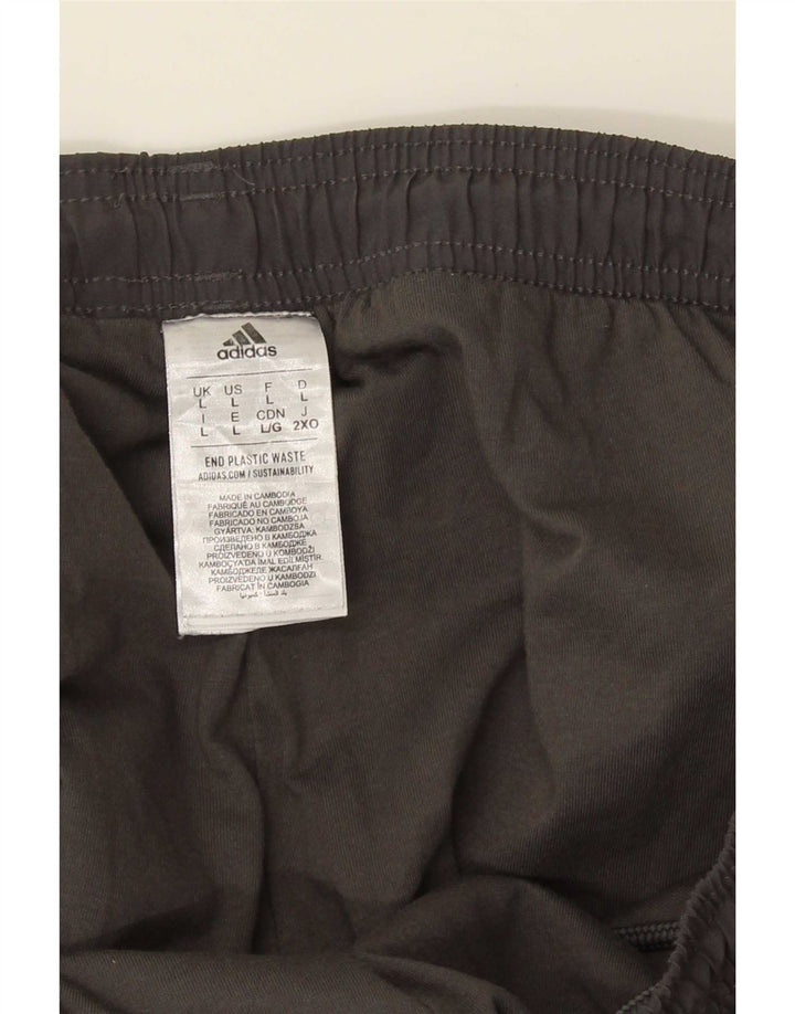 Adidas Herren-Trainingshose, Jogginghose, groß, grau, Polyester