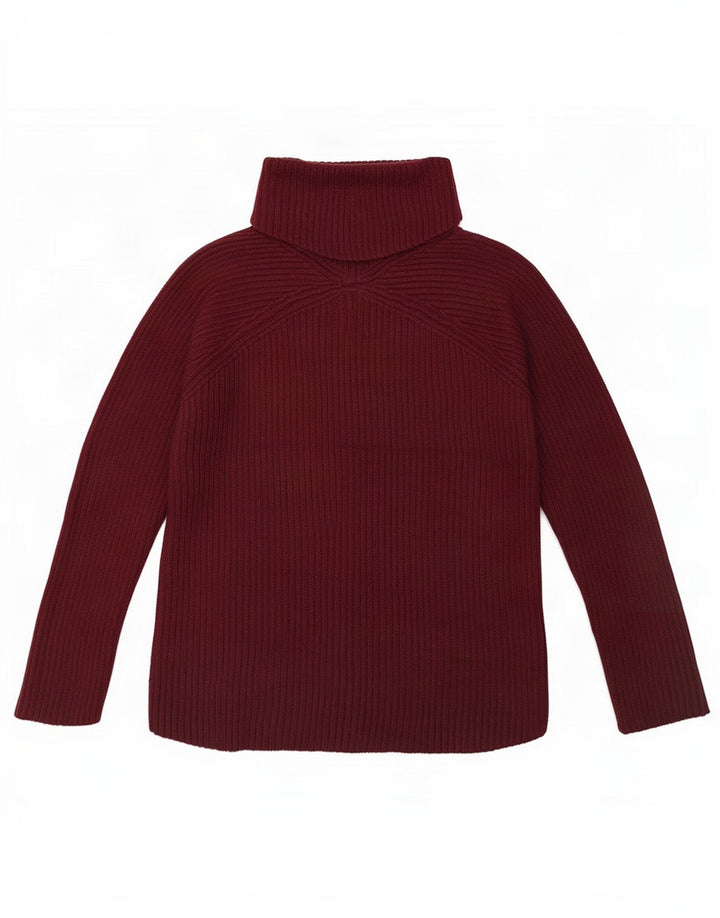 Jigsaw Damen-Pullover mit Rollkragen, Gr. 10, klein, Burgunderrot, Wolle