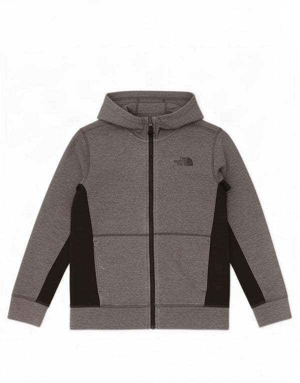 The North Face Jungen-Kapuzenpullover mit Reißverschluss, 11–12 Jahre, Größe L, Grau, Farbblock