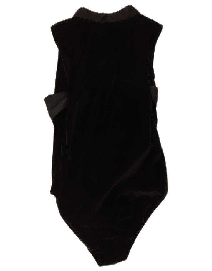 IMEC Damen-Body aus Samt, ärmellos, Größe 48, XL, Schwarz