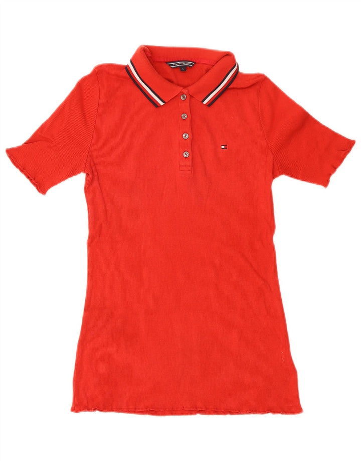 Tommy Hilfiger Damen Poloshirt UK 8 Small Rot