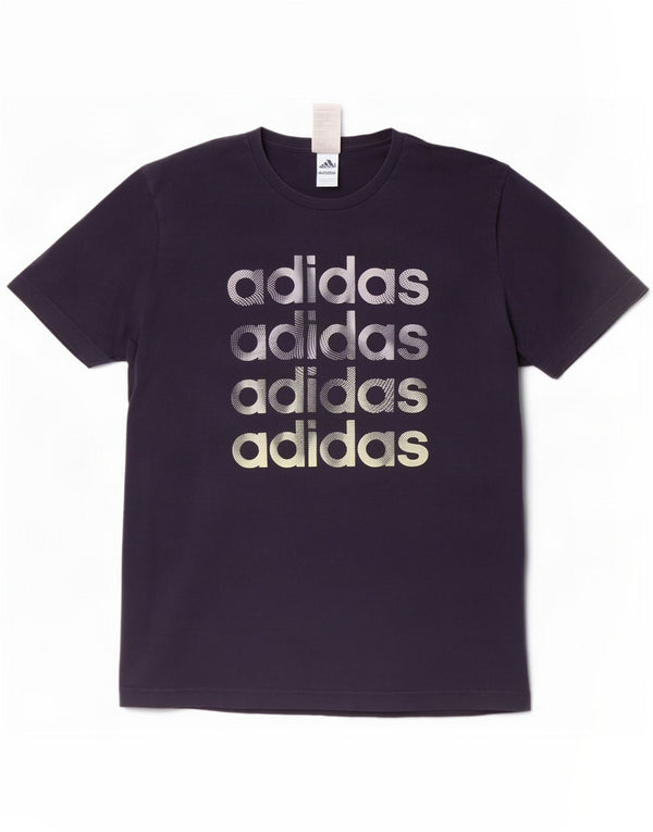 Adidas Herren-T-Shirt mit Grafik, groß, marineblau, Baumwolle