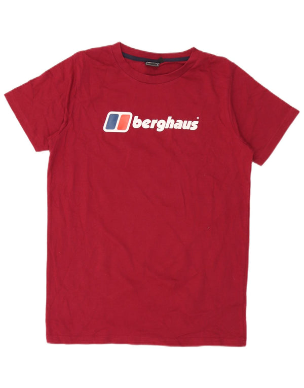 Berghaus Grafik-T-Shirt für Jungen, 14–15 Jahre, rote Baumwolle
