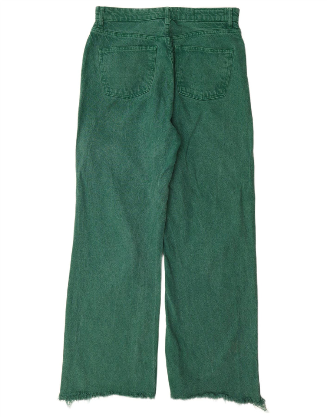 Zara Damen Loose Jeans EU 38 Small W28 L31 Grün