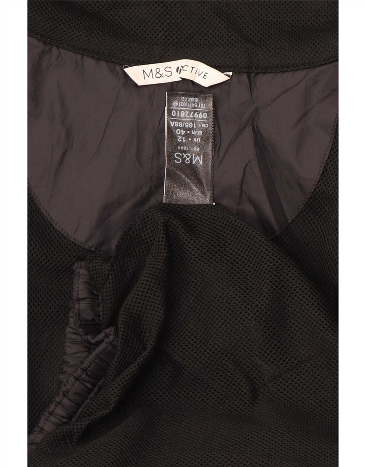 Marks & Spencer Damen-Trainingsoberteil, Jacke, UK 12, Mittelschwarz, Polyester